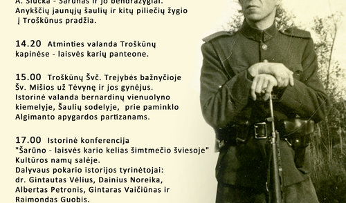 Birželio 17-oji – Aukštaitijos partizanų vado Antano Slučkos-Šarūno šimtmečio diena