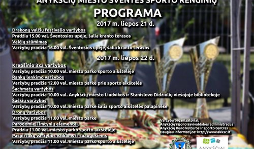 Anykščių miesto šventės sporto renginių programa ir nuostatai