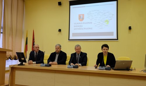 Anykščių rajono savivaldybės delegacija lankėsi Vilniaus rajono savivaldybėje 