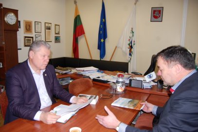 K. Tubis susitiko su Anykščių rajono garbės ambasadoriumi Ukrainoje